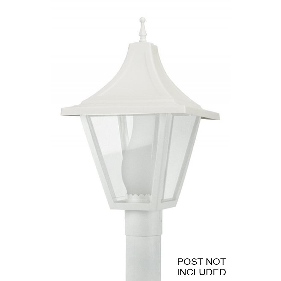 Wave Lighting 611-LR15C LED Marlex Vanguard Post Light in White